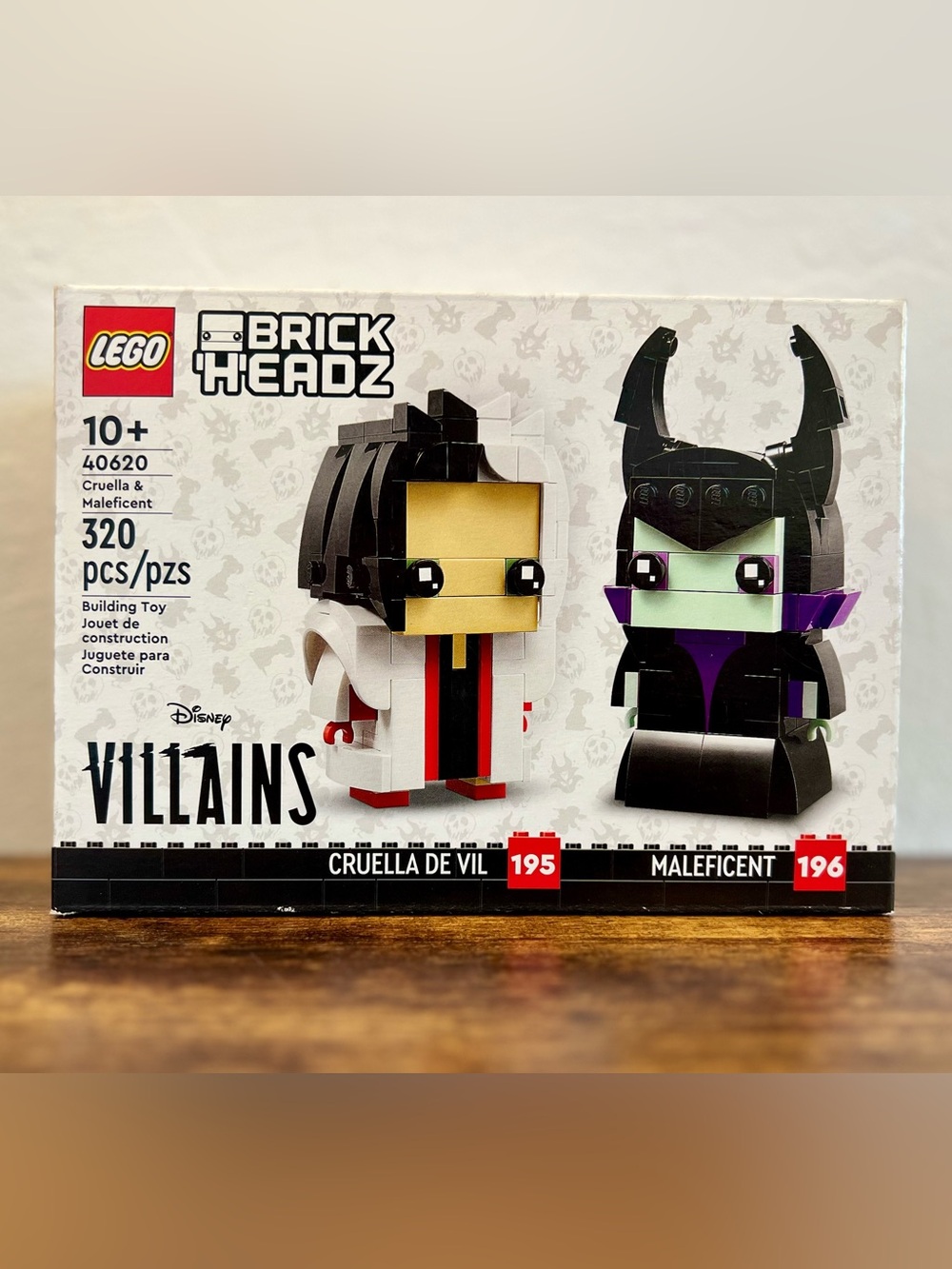 LEGO 40620 BrickHeadz Disney Villains Cruella De Vil & Maleficent Retired Sealed
